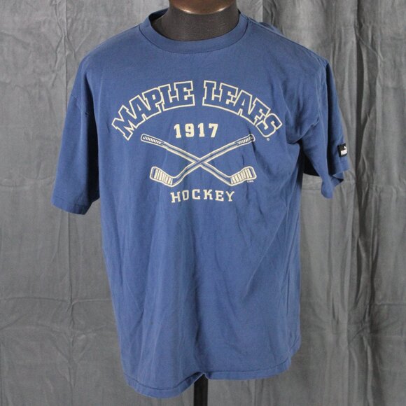 Toronto Maple Leafs Shirt (VTG) - Cross Stick Graphic by Puma - Men's Large - Picture 1 of 8